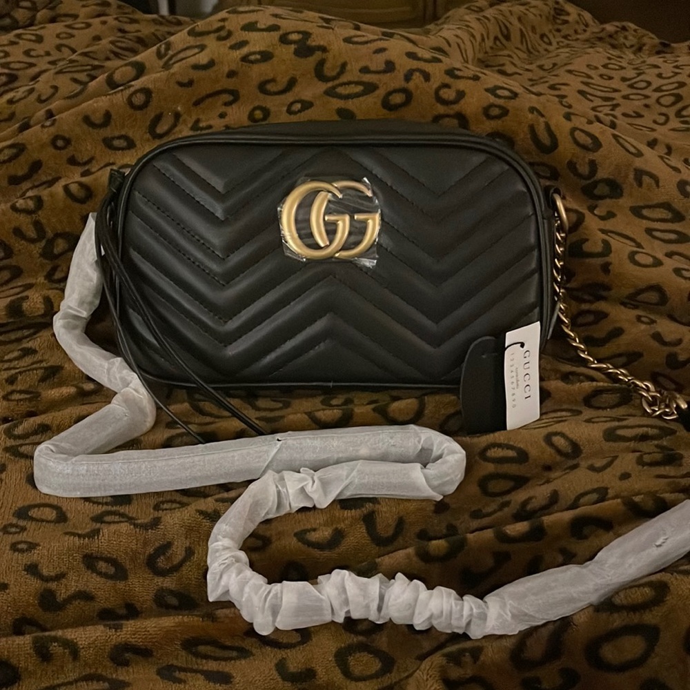 New GG Crossbody Bag in Black.